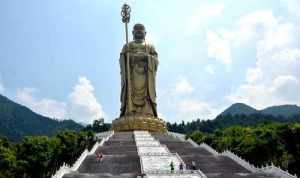 清代地藏菩萨造像 九华山地藏王殿有多少台阶