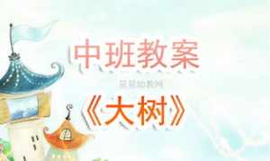 大树魔法师教案反思 大树幼儿教案